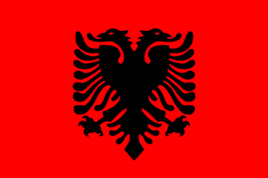 Albania Flag  2x3 Nylon Dyed (USA Made).