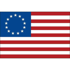 Betsy Ross Flag Sewn Embroidered Made in USA.
