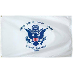 Coast Guard Flag - Outdoor - Commercial - All Sizes - Nylon Made in USA.