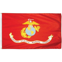 US Marine Corps Flag Outdoor Commercial Nylon Printed Made in USA.