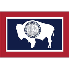Wyoming State Flag - Made in USA - Nylon Outdoor.