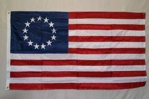 Betsy Ross USA 2ply Double Nylon Embroidered Flag 4 x 6 ft..