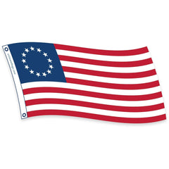 Betsy Ross Flag - USA Made - Outdoor - Nylon Fully Sewn.