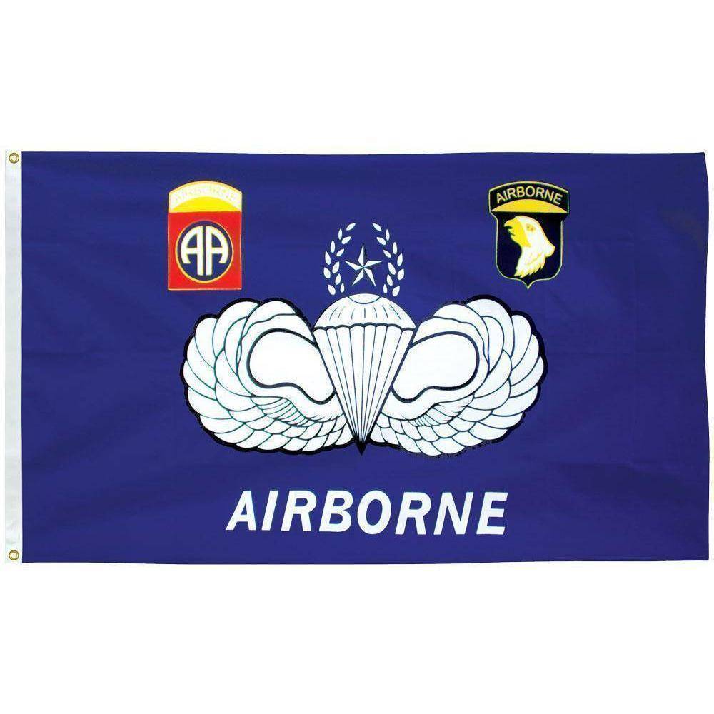 Airborne 3 x 5 E-Poly Flag.