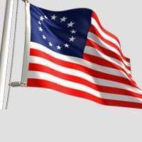 Betsy Ross Flag Made in America 3x5 Nylon Sewn and Embroidered.
