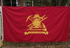 Fire Fighter Cotton Flag 5 x 9.5 Casket SIze.