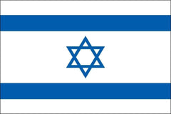 Israel Flag - 3x5 - Nylon Dyed Flag Made in USA.
