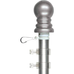 Aluminum Anti-Furl Rotating Poles for Flags 6ft and 5ft poles 1" Diameter.