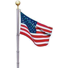 Colonial Sectional Flag Pole Kit - 18 ft Aluminum Made in America.