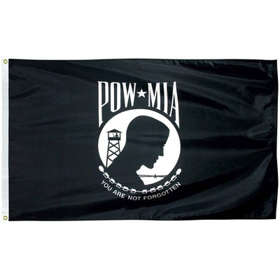 POW/MIA 3x5 Poly-Cotton Flag (USA Made).