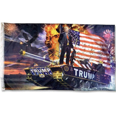 Donald Trump Tank Flag 3x5 ft Economical.