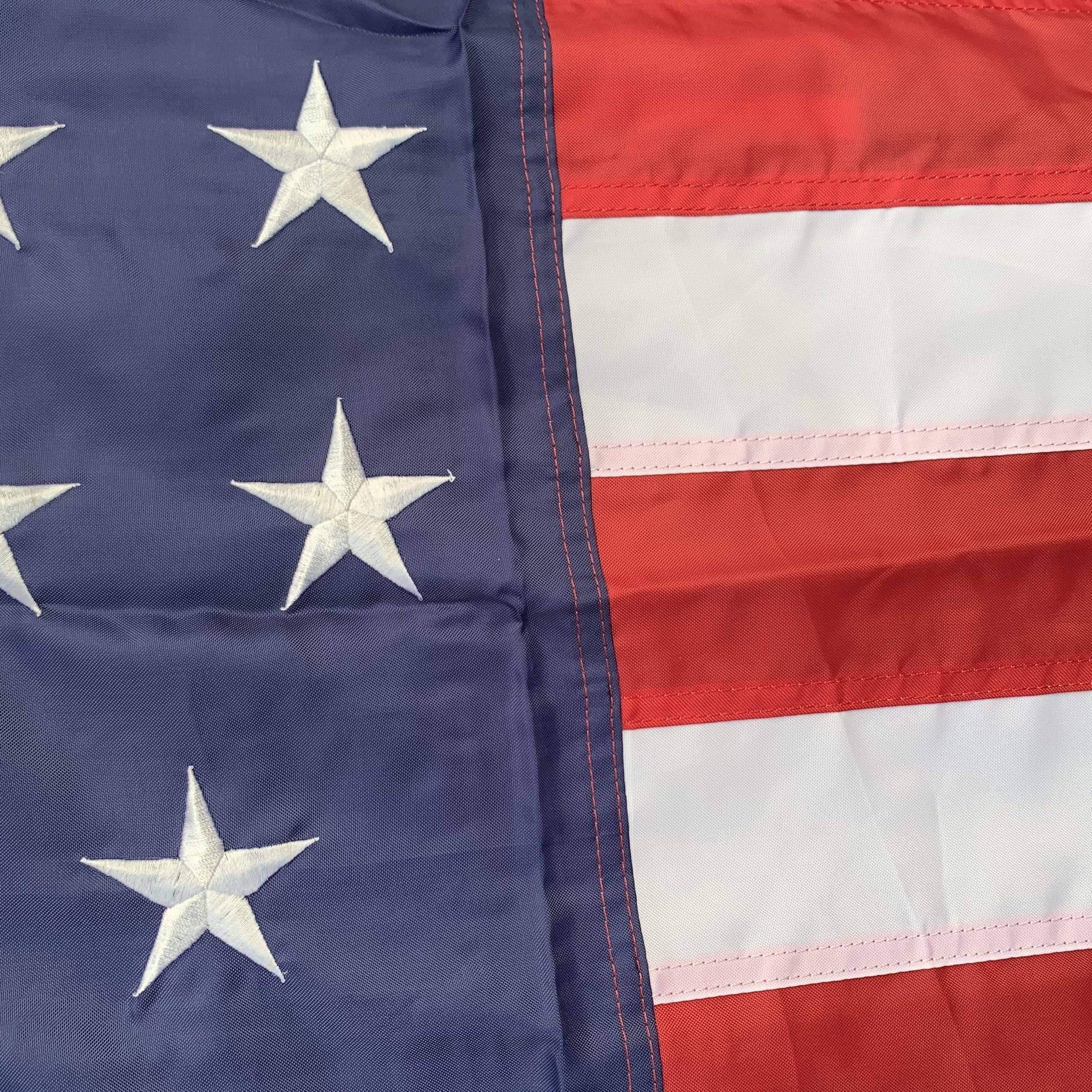 100% Made In USA Flag Allied Flag 3x5 Foot Outdoor U.S. Flag - Embroidered Polyester, Made In USA With Brass Grommets Allied Flag Embroidered Polyester US Flag 3ft By 5ft Outdoor 100% Made In USA Flag Allied Flag 3x5 Foot Outdoor U.S. Flag - Embroidered Polyester, Made In USA With Brass Grommets Allied Flag Embroidered Polyester US Flag 3ft By 5ft Outdoor