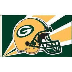 Green Bay Packers Helmet Flag 3 x 5 ft.