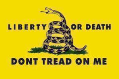 Gadsden Liberty or Death Gold Flag Made In USA.