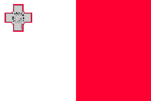 Malta 2 x 3 Nylon Dyed Flag (USA Made).