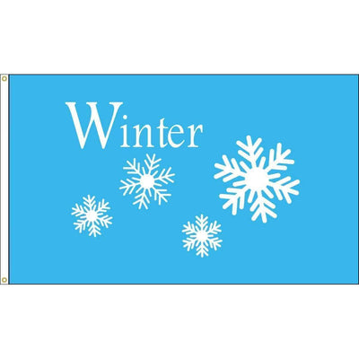 Winter 3 x 5 Nylon Dyed Flag (USA Made).