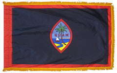 Guam Flag - Outdoor - Pole Hem with Optional Fringe- Nylon Made in USA.