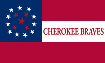 Cherokee Braves Flag Outdoor Nylon Dyed 3x5 ft. Made in USA.