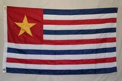 Confederate Louisiana Republic Flag Nylon Embroidered 3 x 5 ft..