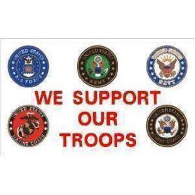 We Support Our Troops Flag - Made in USA.