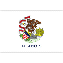 Illinois State Flag Nylon Outdoor Made in USA.