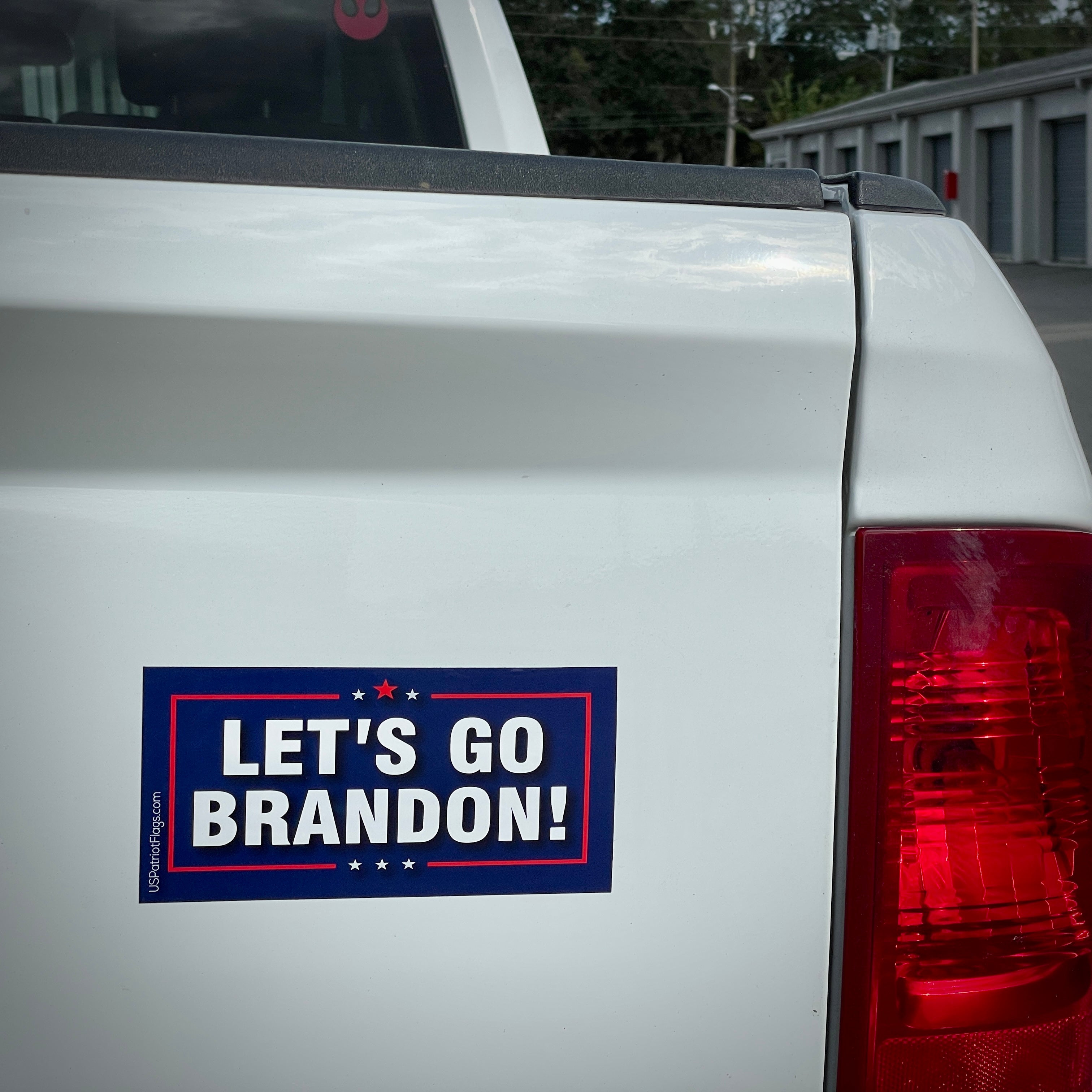 Made in USA. New Item. Buy in Quantity and Save! Let's Go Brandon bumper  sticker features a strong message to the Liberals. Made from Zip-Strips,  The Ultra Removable Bumper Sticker. Let's Go