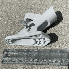 FLAGPOLE BRACKET - TWO POSITION WHITE ALUMINUM.