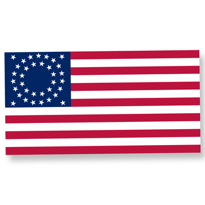 35 Star Circular American Flag West Virginia Printed - Made in USA