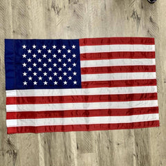 USA American Flag - Pole Hem Sleeve Nylon Made in America.
