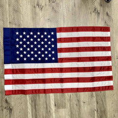 USA American Flag - Pole Hem Sleeve Nylon Made in America.
