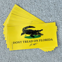 Desantis Dont Tread on Florida Car Bumper Stickers.