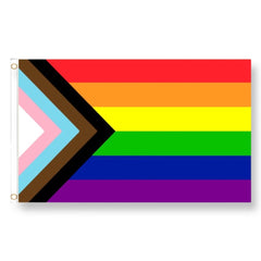 Inclusive Rainbow Pride Progress Flag Made in USA