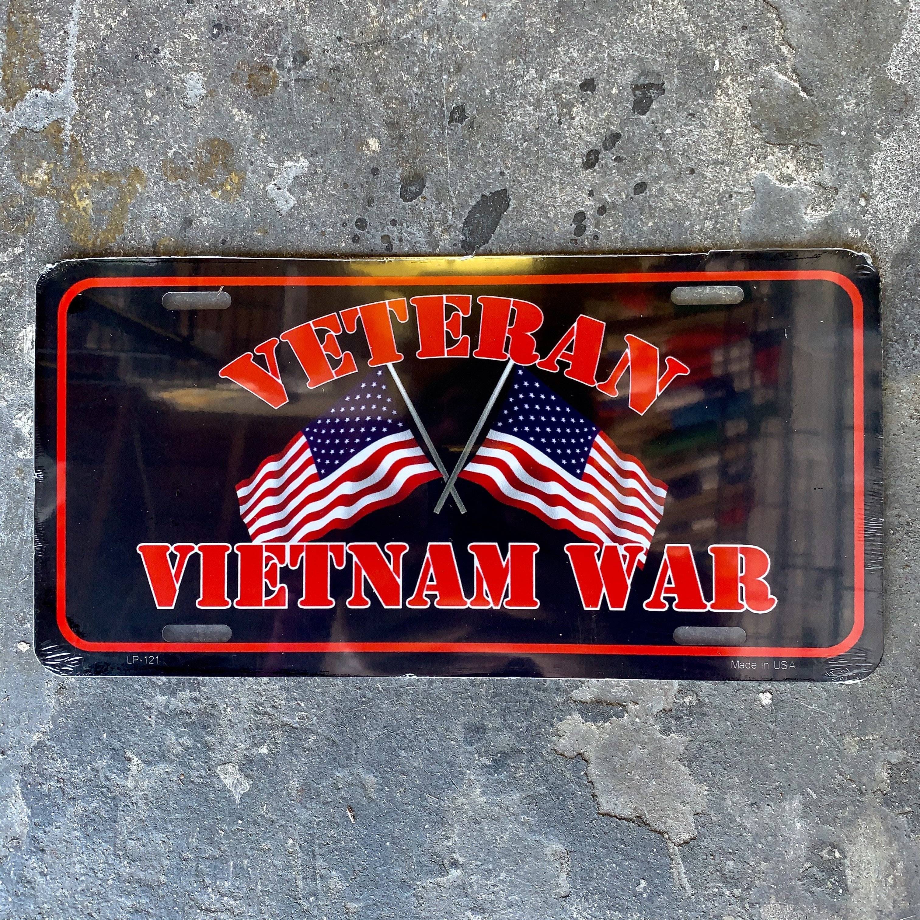 Vietnam War Veteran License Plate.