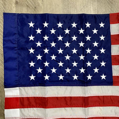 USA American Flag - Pole Hem Sleeve Nylon Made in America.