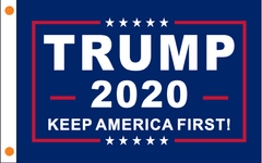 Trump 2020 Flag Keep America First Blue Made in USA.