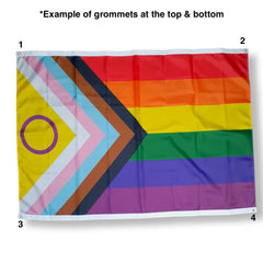 Inclusive Rainbow Pride Progress Flag Made in USA
