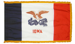 Iowa State Flag - Outdoor - Pole Hem with Optional Fringe- Nylon Made in USA.