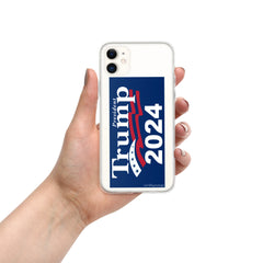 Trump 2024 Swirl Blue iPhone Case