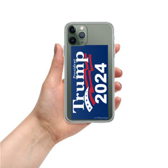 Trump 2024 Swirl Blue iPhone Case