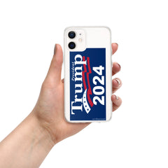 Trump 2024 Swirl Blue iPhone Case