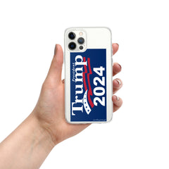 Trump 2024 Swirl Blue iPhone Case