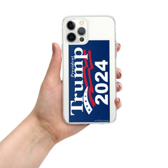 Trump 2024 Swirl Blue iPhone Case