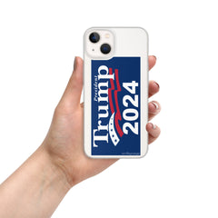 Trump 2024 Swirl Blue iPhone Case