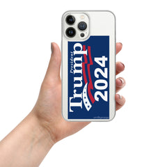 Trump 2024 Swirl Blue iPhone Case