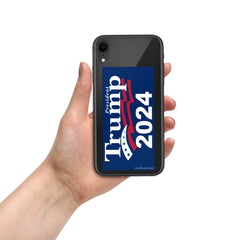 Trump 2024 Swirl Blue iPhone Case