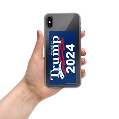 Trump 2024 Swirl Blue iPhone Case