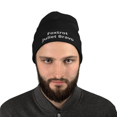 Foxtrot Juliet Bravo Embroidered Beanie.