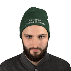 Foxtrot Juliet Bravo Embroidered Beanie.