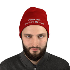 Foxtrot Juliet Bravo Embroidered Beanie.