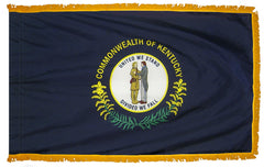 Kentucky State Flag - Outdoor - Pole Hem with Optional Fringe- Nylon Made in USA.